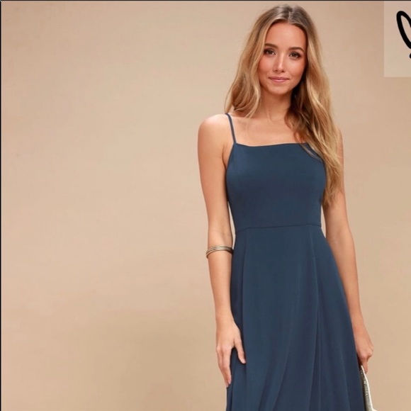 Lulus Dresses & Skirts - Lulu’s Going Coastal Navy Blue Midi Dress